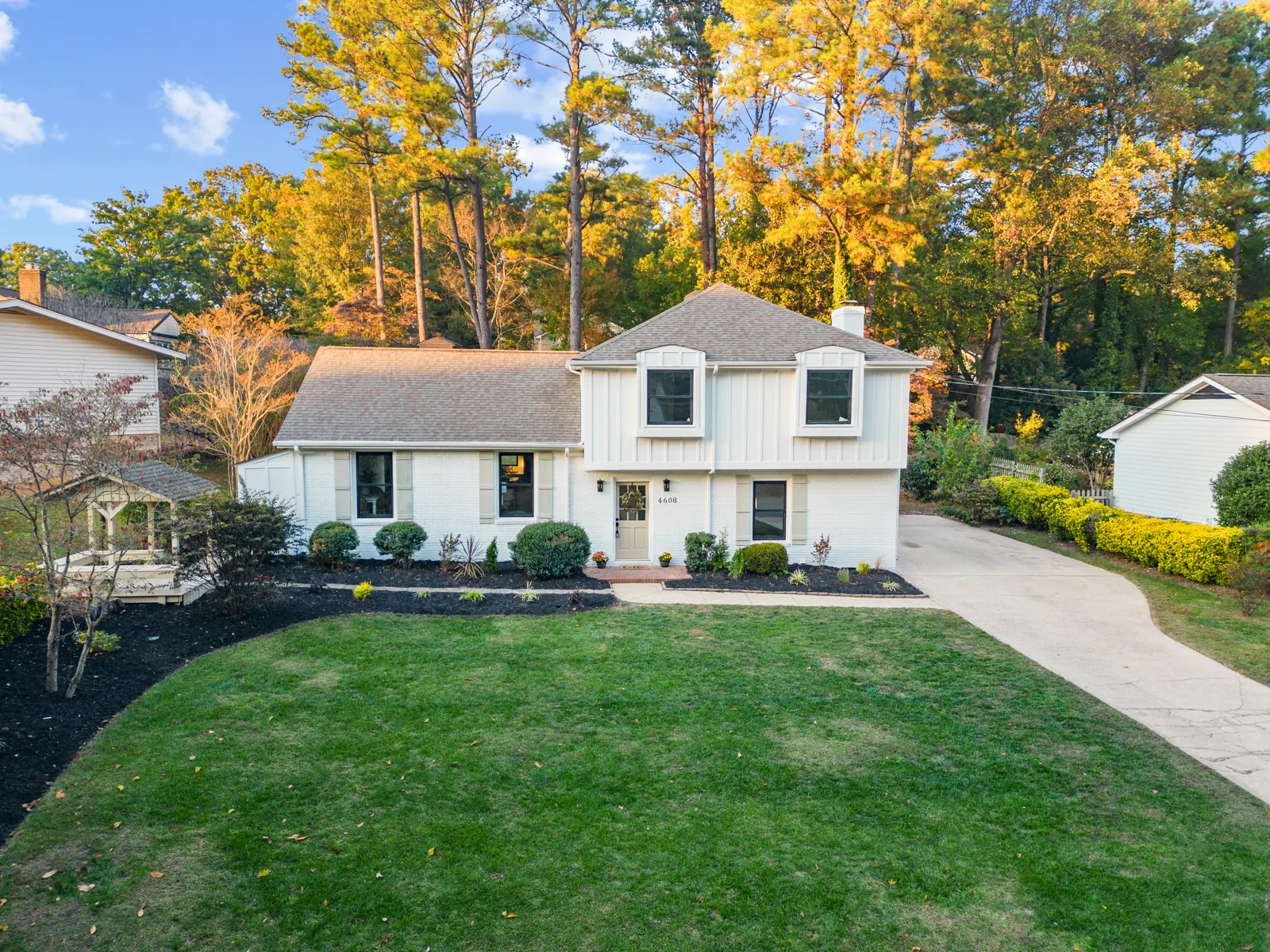 Pemberton: front exterior and landscaping
