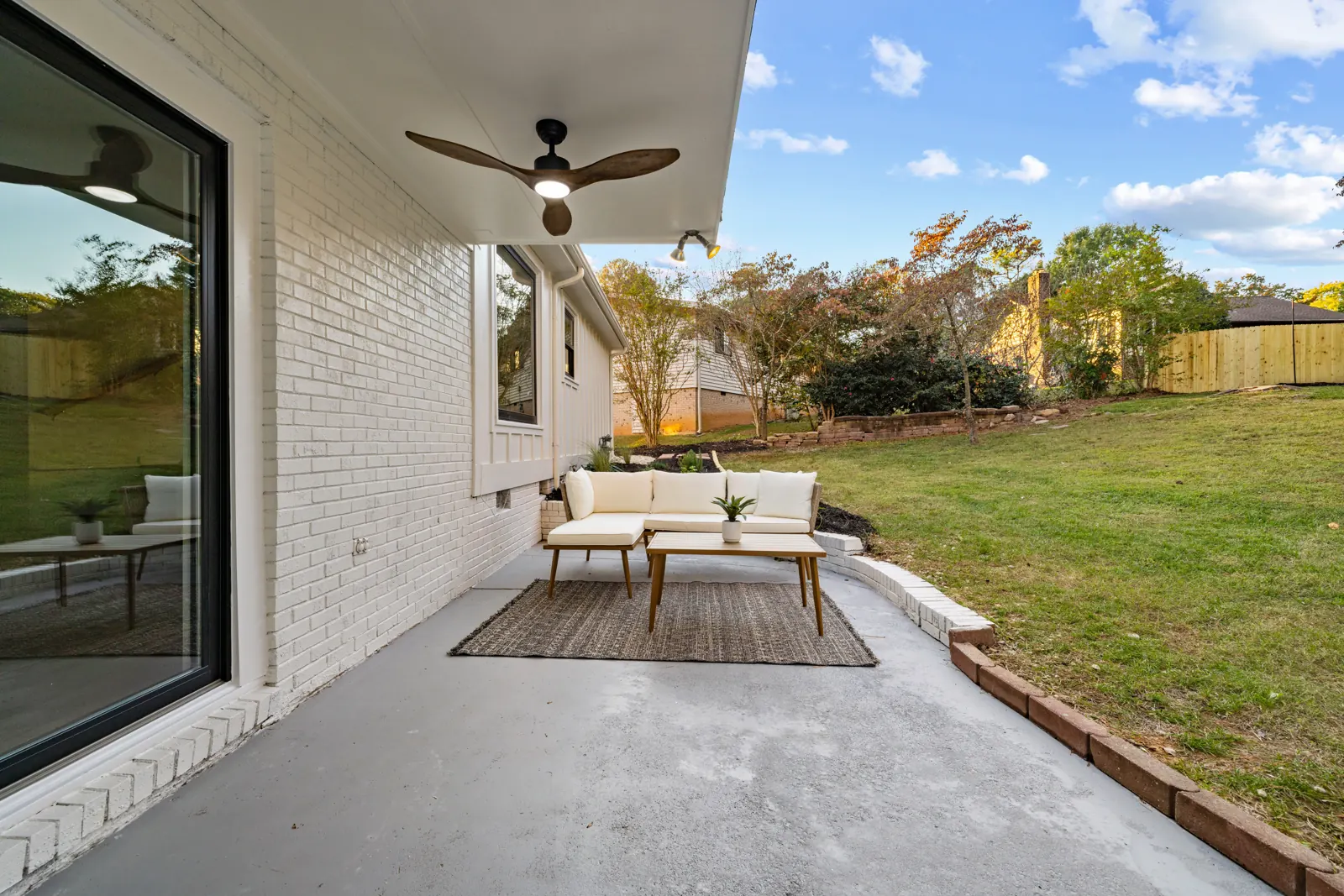 Pemberton: patio with garden views